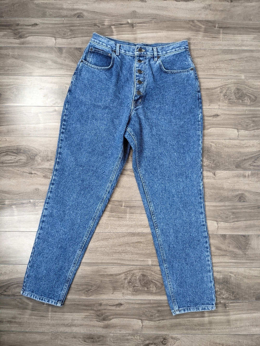 Jordache Women's Jeans Vintage Mom Relaxed Exposed Button Fly Size 31/32